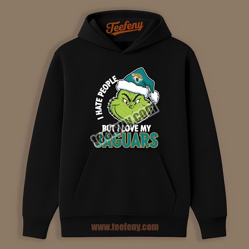 Jacksonville Jaguars Grinch I Hate People But Love Trendy Hoodie Jacksonville Jaguars Grinch I Hate People But Love Trendy Hoodie