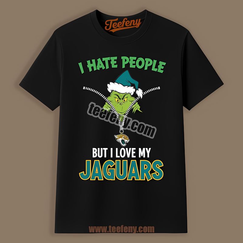 Jacksonville Jaguars Grinch I Hate People Love My Sports Shirt