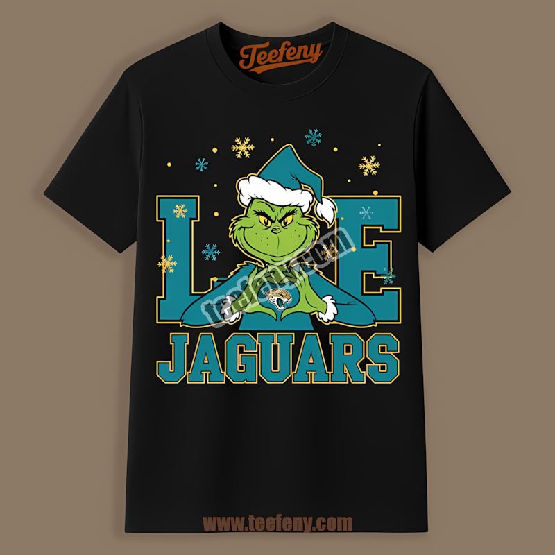 Jacksonville Jaguars Grinch Love Christmas Classic Shirt