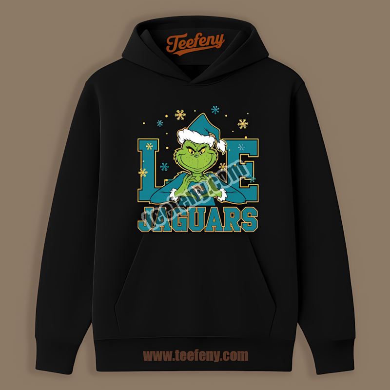 Jacksonville Jaguars Grinch Love Christmas Classic Hoodie Jacksonville Jaguars Grinch Love Christmas Classic Hoodie
