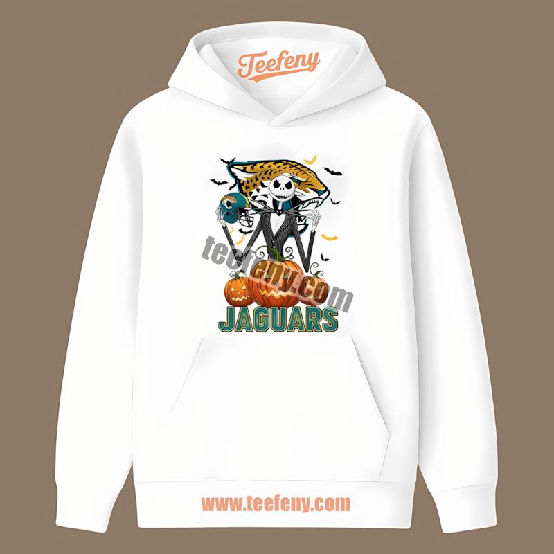 Jacksonville Jaguars Jack Skellington Halloween Pumpkin Classic Hoodie Jacksonville Jaguars Jack Skellington Halloween Pumpkin Classic Hoodie