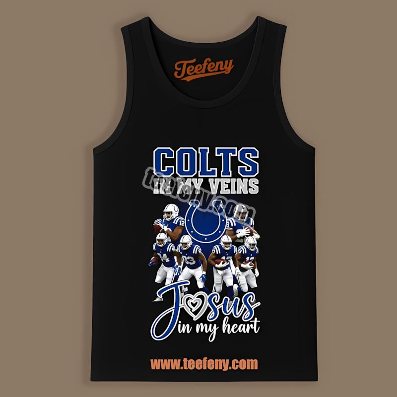 Jesus In My Heart Indianapolis Colts In My Veins Tanktop Jesus In My Heart Indianapolis Colts In My Veins Tanktop