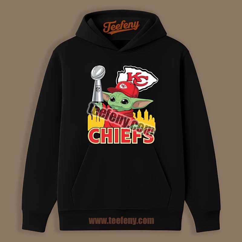 Kansas City Chiefs Baby Yoda Holding Super Bowl Cup Trendy Hoodie Kansas City Chiefs Baby Yoda Holding Super Bowl Cup Trendy Hoodie