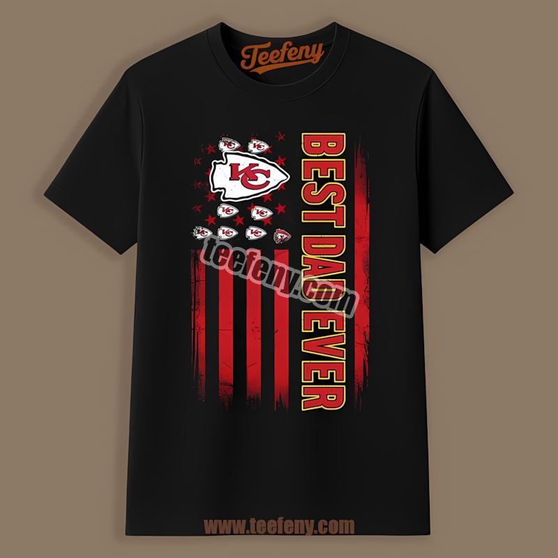 Kansas City Chiefs Best Dad Ever American Flag Regular Shirt