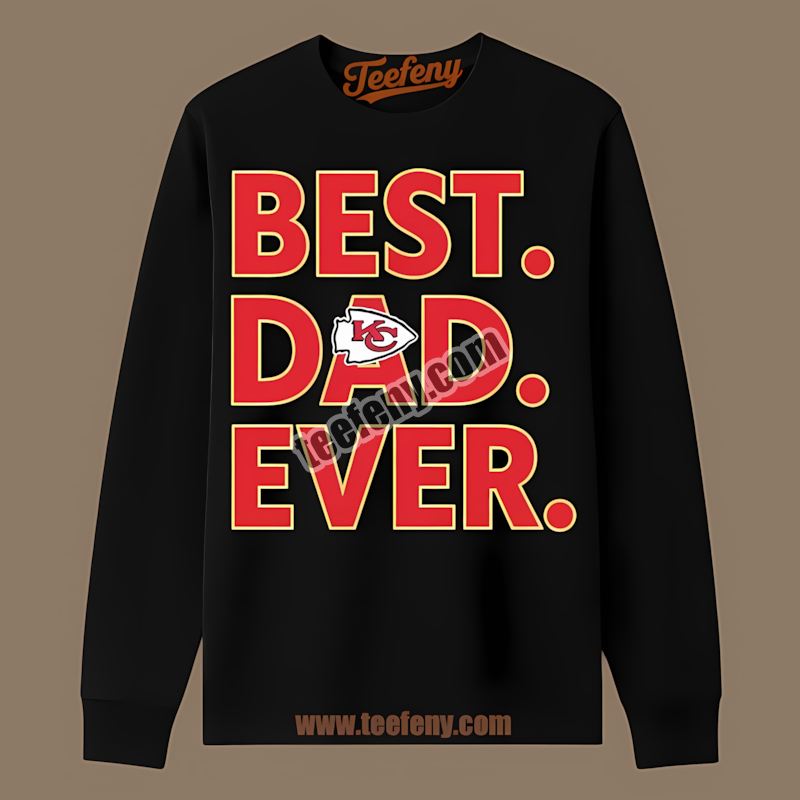 Kansas City Chiefs Best Dad Ever Vintage Long Sleeve Kansas City Chiefs Best Dad Ever Vintage Long Sleeve
