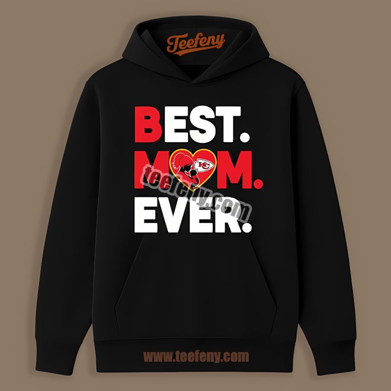 Kansas City Chiefs Best Mom Ever Heart Color Hoodie Kansas City Chiefs Best Mom Ever Heart Color Hoodie