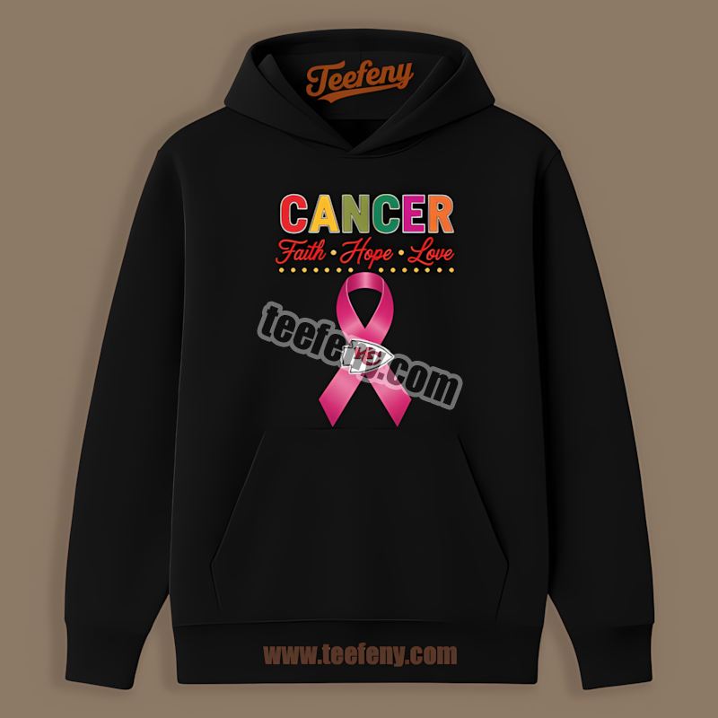 Kansas City Chiefs Cancer Awareness Faith Hope Love Graphic Hoodie Kansas City Chiefs Cancer Awareness Faith Hope Love Graphic Hoodie