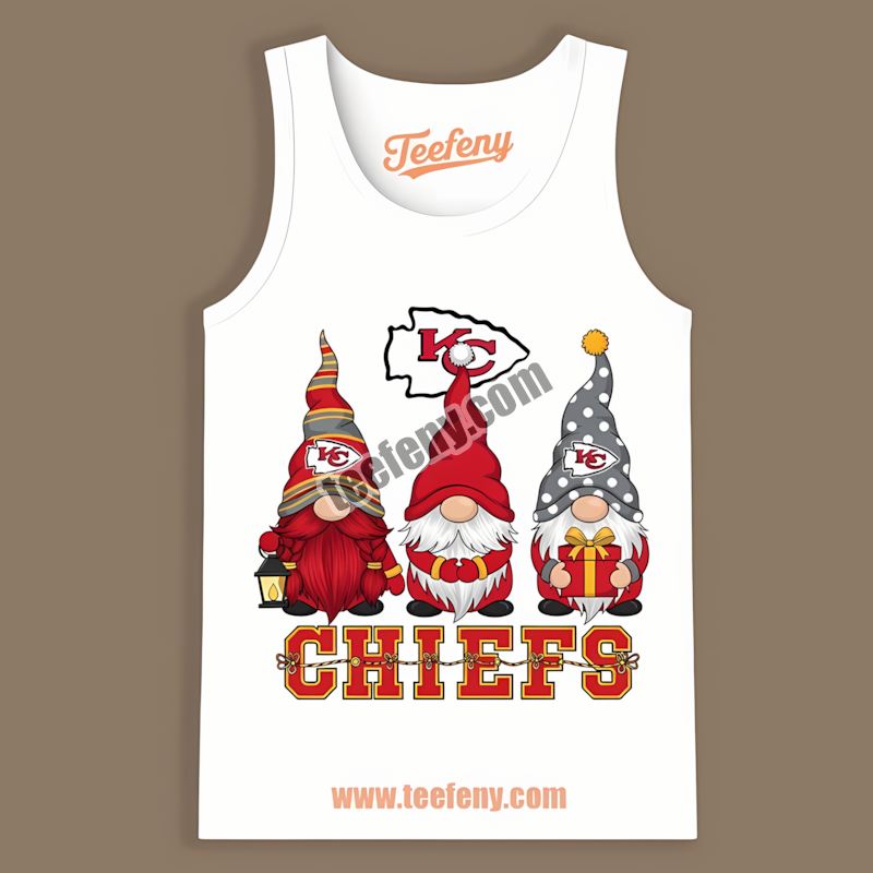 Kansas City Chiefs Christmas Gnomes Adults Tanktop Kansas City Chiefs Christmas Gnomes Adults Tanktop