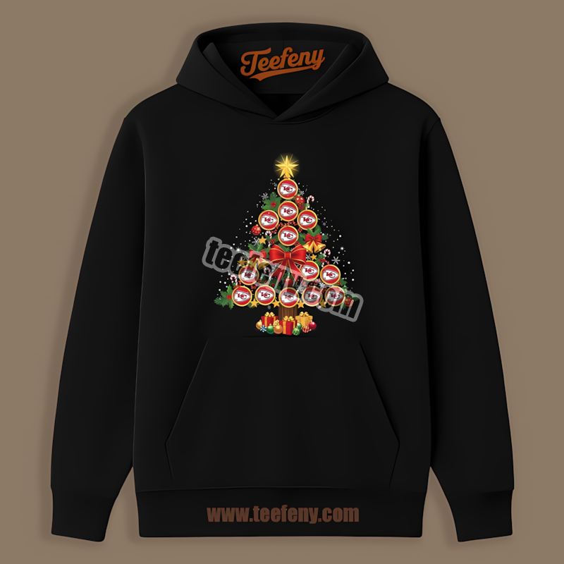 Kansas City Chiefs Christmas Tree Logo Retro Hoodie Kansas City Chiefs Christmas Tree Logo Retro Hoodie