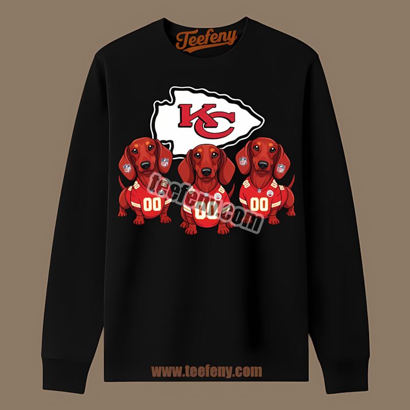 Kansas City Chiefs Dachshund Dogs Vintage Long Sleeve Kansas City Chiefs Dachshund Dogs Vintage Long Sleeve