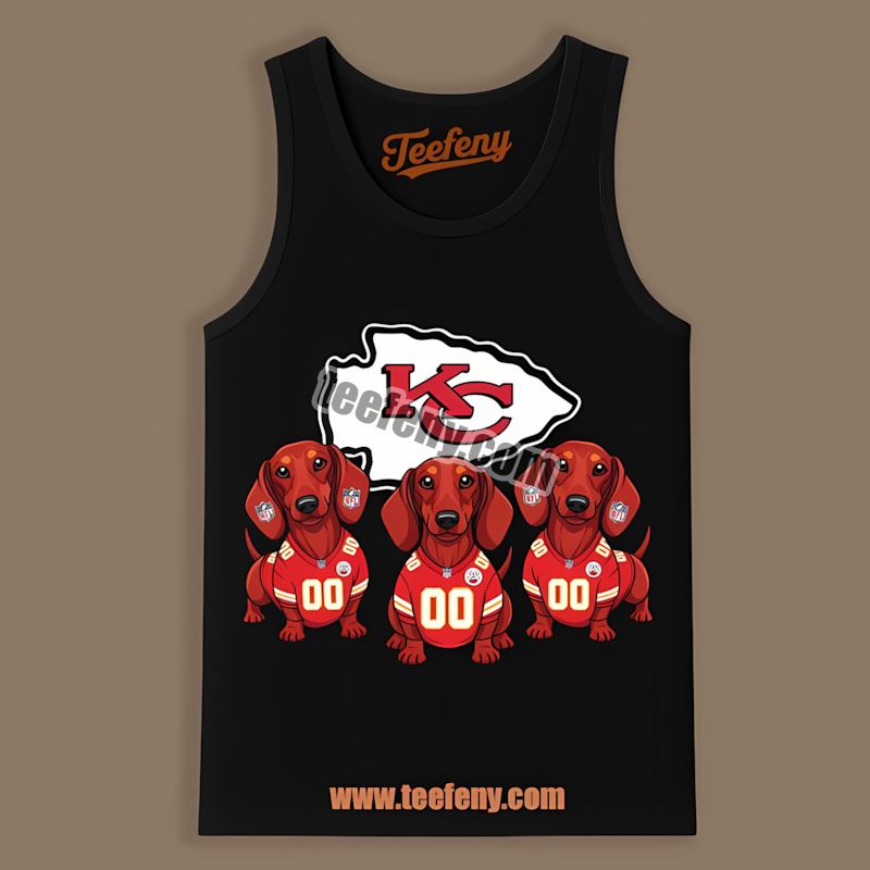Kansas City Chiefs Dachshund Dogs Vintage Tanktop Kansas City Chiefs Dachshund Dogs Vintage Tanktop