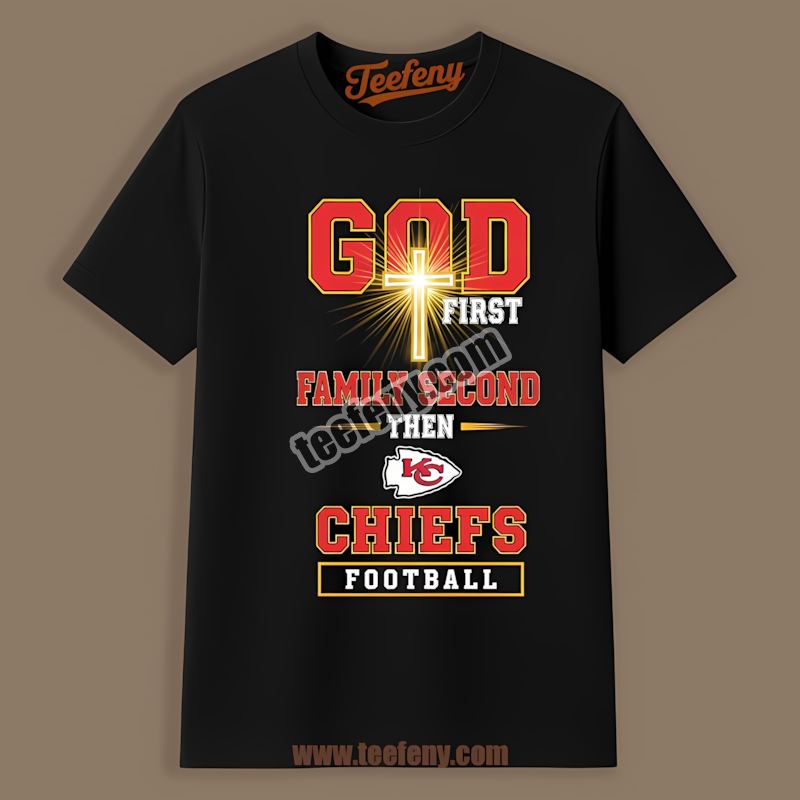 Kansas City Chiefs God First Family Second Football Vintage Shirt