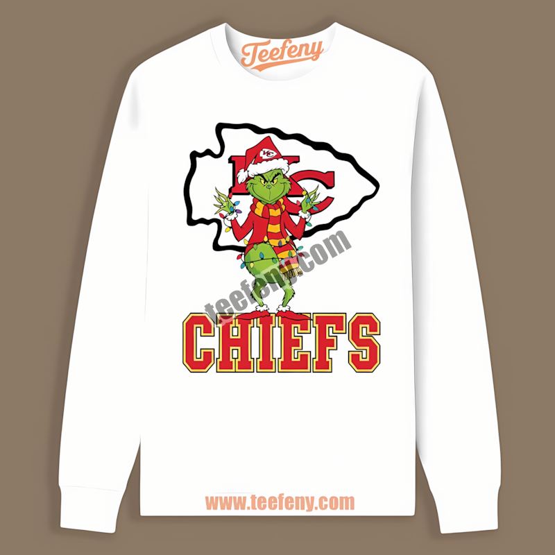 Kansas City Chiefs Grinch Christmas Trendy Long Sleeve Kansas City Chiefs Grinch Christmas Trendy Long Sleeve