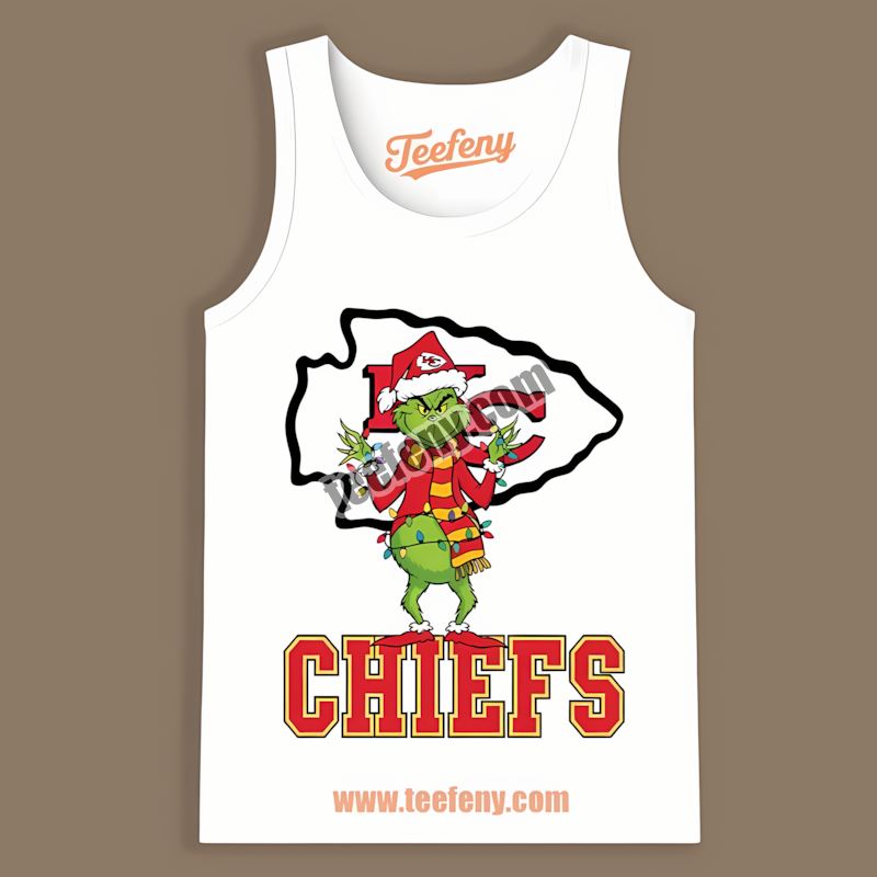 Kansas City Chiefs Grinch Christmas Trendy Tanktop Kansas City Chiefs Grinch Christmas Trendy Tanktop