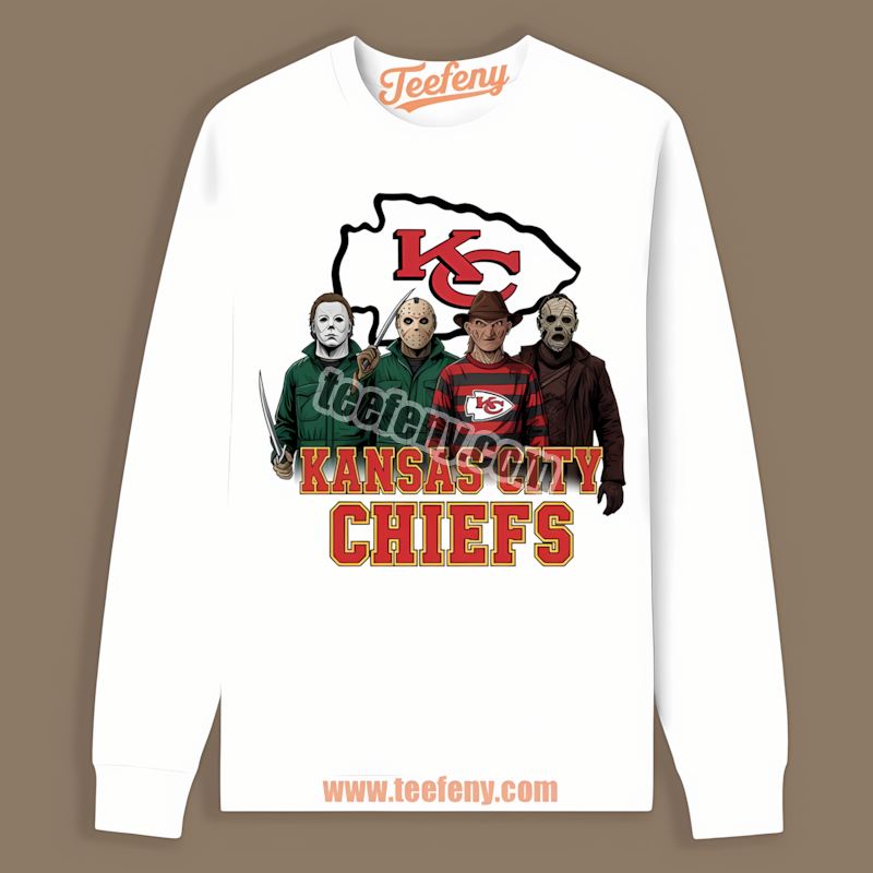 Kansas City Chiefs Halloween Horror Killers Regular Long Sleeve Kansas City Chiefs Halloween Horror Killers Regular Long Sleeve