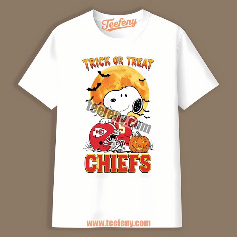 Kansas City Chiefs Halloween Snoopy Trick Or Treat Regular Shirt