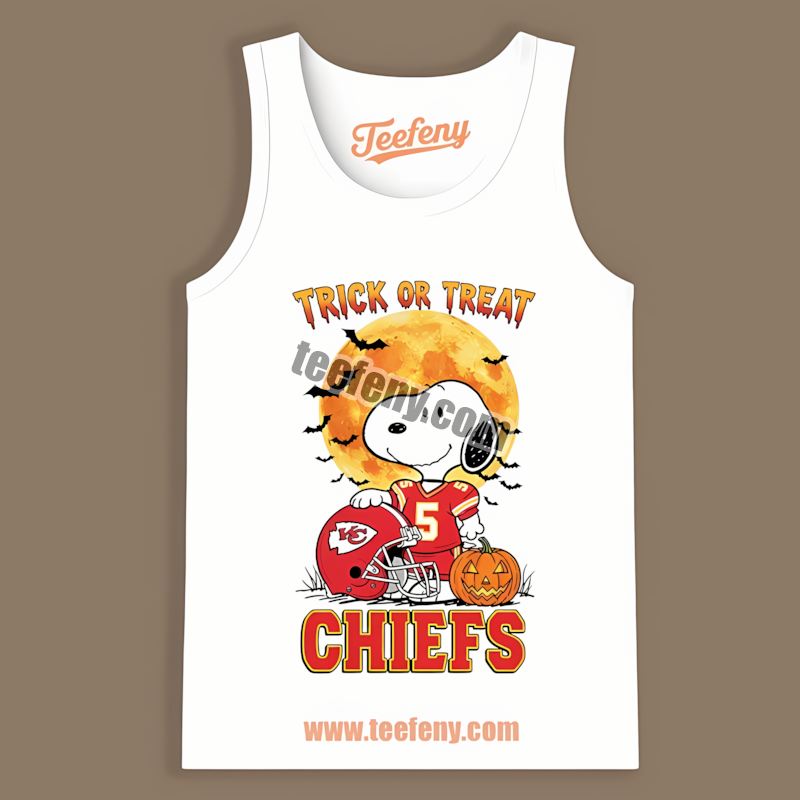 Kansas City Chiefs Halloween Snoopy Trick Or Treat Regular Tanktop Kansas City Chiefs Halloween Snoopy Trick Or Treat Regular Tanktop
