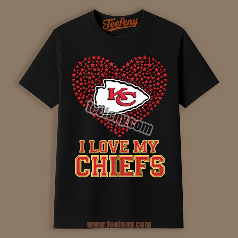Kansas City Chiefs I Love My Chiefs Heart Trendy Shirt
