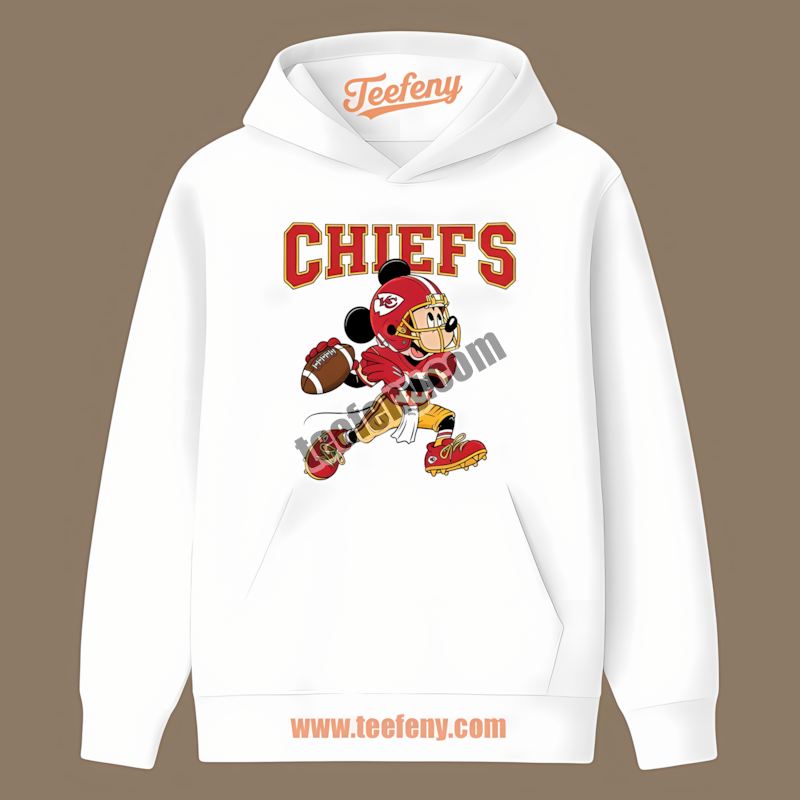 Kansas City Chiefs Mickey Quarterback Football Color Hoodie Kansas City Chiefs Mickey Quarterback Football Color Hoodie