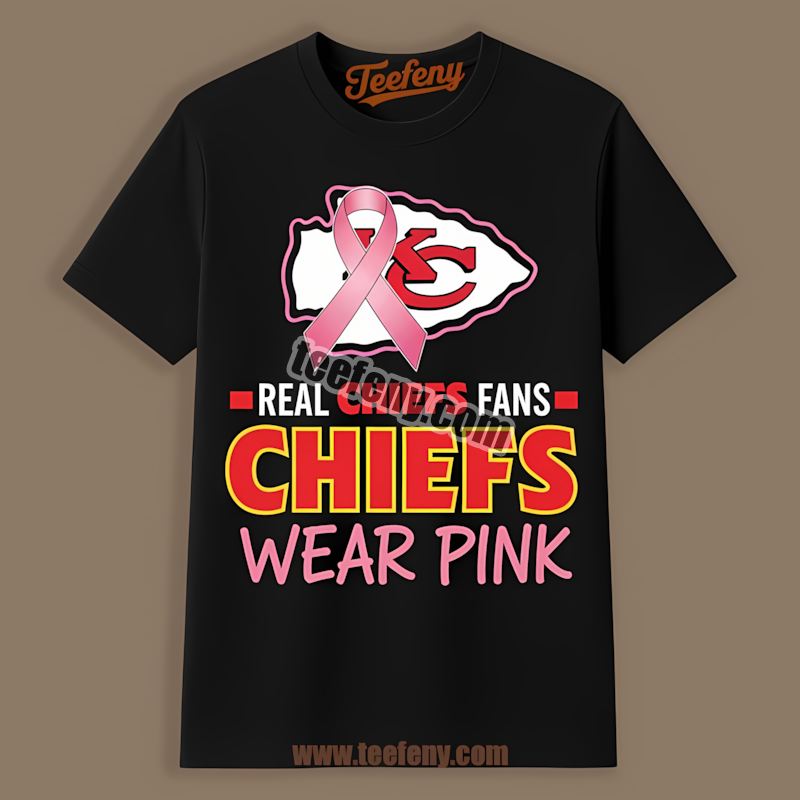 Kansas City Chiefs Real Fans Wear Pink Regular Shirt