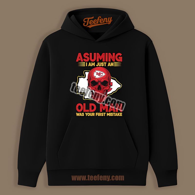 Kansas City Chiefs Skull Assuming I Am Just An Old Man Trendy Hoodie Kansas City Chiefs Skull Assuming I Am Just An Old Man Trendy Hoodie