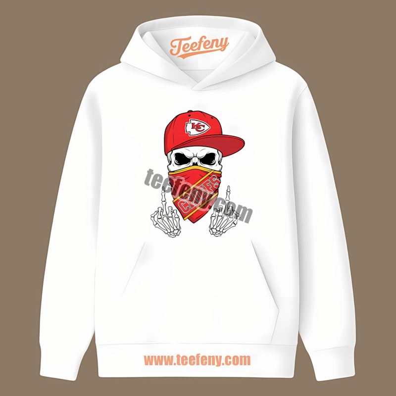 Kansas City Chiefs Skull Bandana Trendy Hoodie Kansas City Chiefs Skull Bandana Trendy Hoodie