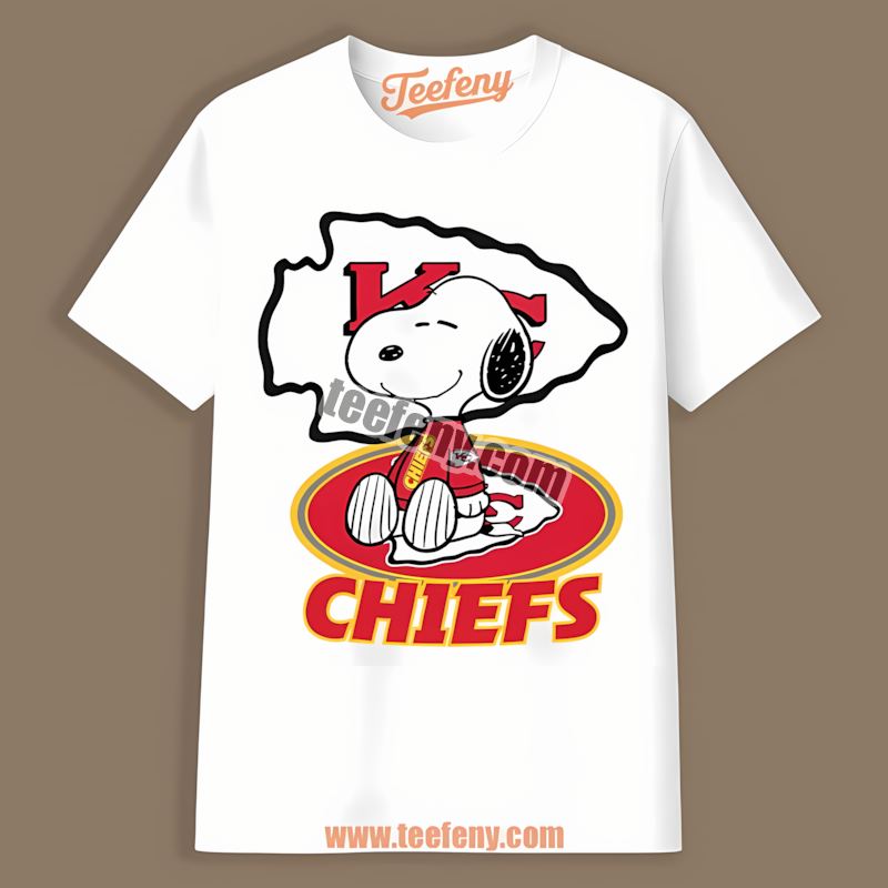 Kansas City Chiefs Snoopy Tattoo Logo On Arm Adults Shirt