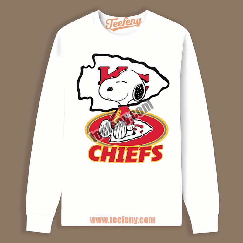 Kansas City Chiefs Snoopy Tattoo Logo On Arm Adults Long Sleeve Kansas City Chiefs Snoopy Tattoo Logo On Arm Adults Long Sleeve
