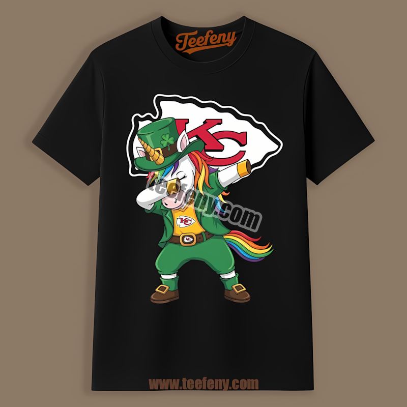 Kansas City Chiefs St Patricks Day Vs Dabbing Unicorn Classic Shirt