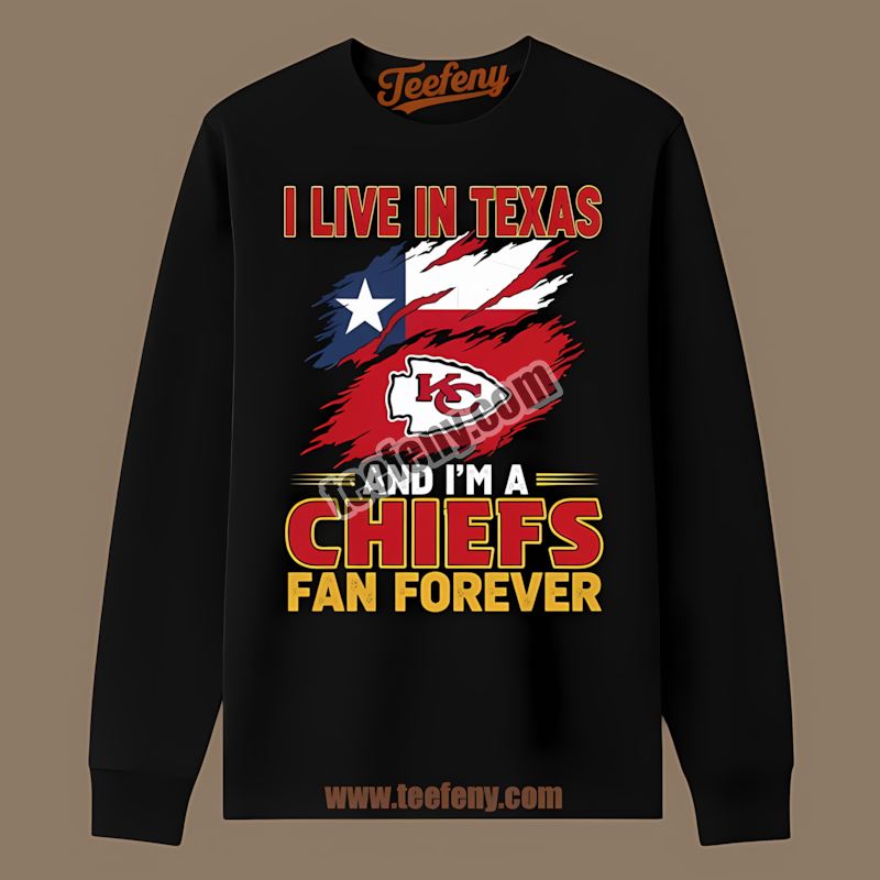 Kansas City Chiefs Texas Fan Forever Color Long Sleeve Kansas City Chiefs Texas Fan Forever Color Long Sleeve