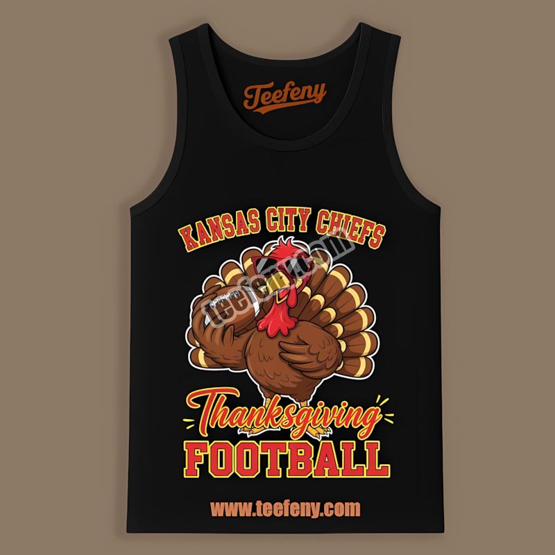 Kansas City Chiefs Thanksgiving Football Turkey Unisex Tanktop Kansas City Chiefs Thanksgiving Football Turkey Unisex Tanktop
