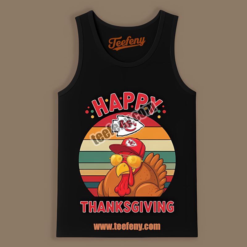 Kansas City Chiefs Thanksgiving Turkey Regular Tanktop Kansas City Chiefs Thanksgiving Turkey Regular Tanktop
