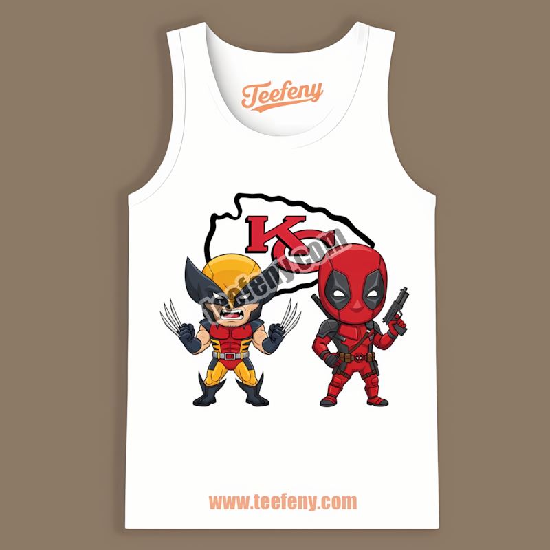 Kansas City Chiefs Wolverine Deadpool Superhero Trendy Tanktop Kansas City Chiefs Wolverine Deadpool Superhero Trendy Tanktop