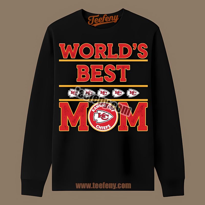 Kansas City Chiefs Worlds Best Mom Regular Long Sleeve Kansas City Chiefs Worlds Best Mom Regular Long Sleeve