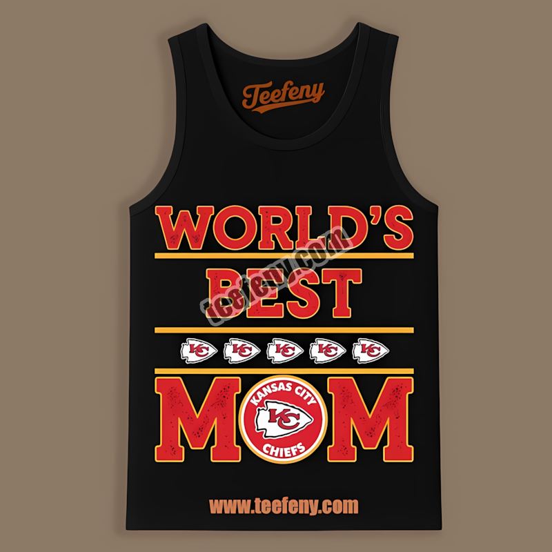 Kansas City Chiefs Worlds Best Mom Regular Tanktop Kansas City Chiefs Worlds Best Mom Regular Tanktop