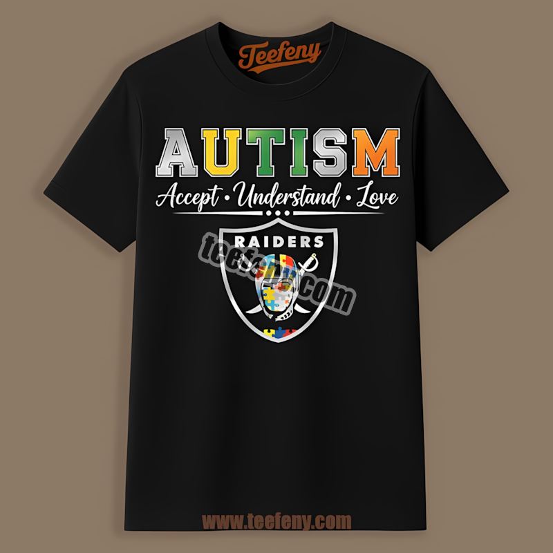 Las Vegas Raiders Autism Awareness Accept Understand Love Regular Shirt