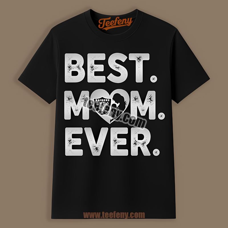 Las Vegas Raiders Best Mom Ever Heart Retro Shirt