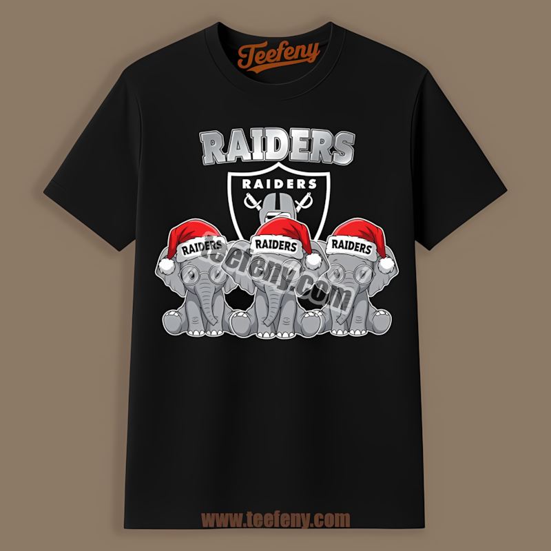 Las Vegas Raiders Christmas Elephants Color Shirt