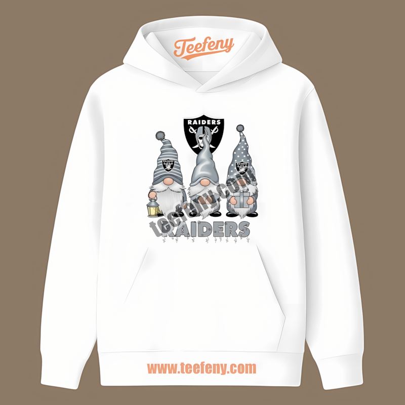 Las Vegas Raiders Christmas Gnomes Unisex Hoodie Las Vegas Raiders Christmas Gnomes Unisex Hoodie