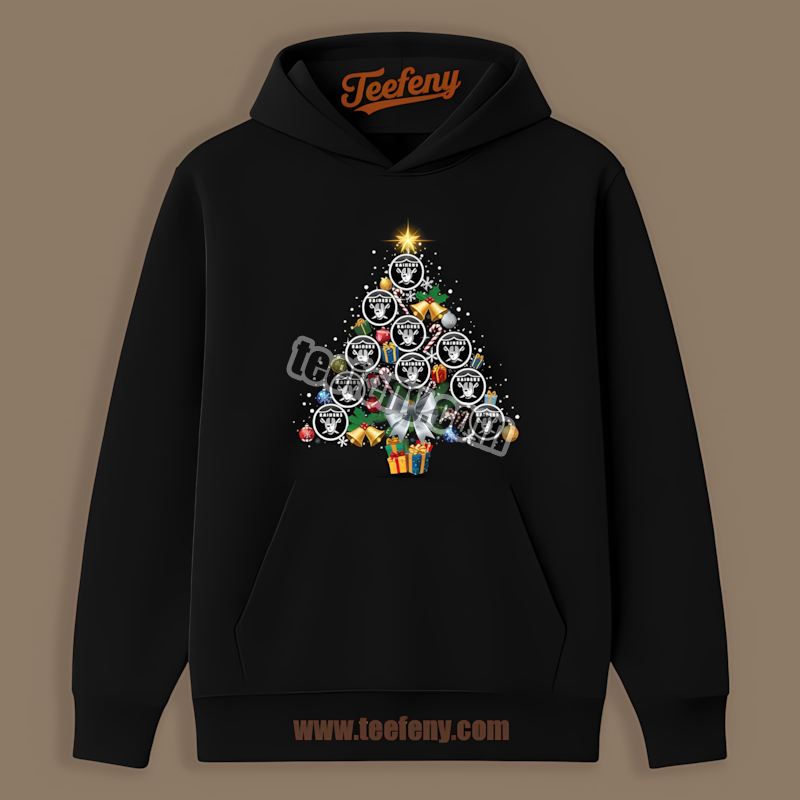 Las Vegas Raiders Christmas Tree Logo Color Hoodie Las Vegas Raiders Christmas Tree Logo Color Hoodie