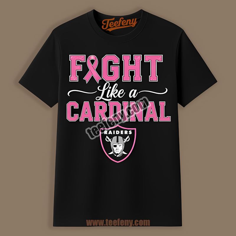 Las Vegas Raiders Fight Like A Cowboy Breast Cancer Awareness Graphic Shirt