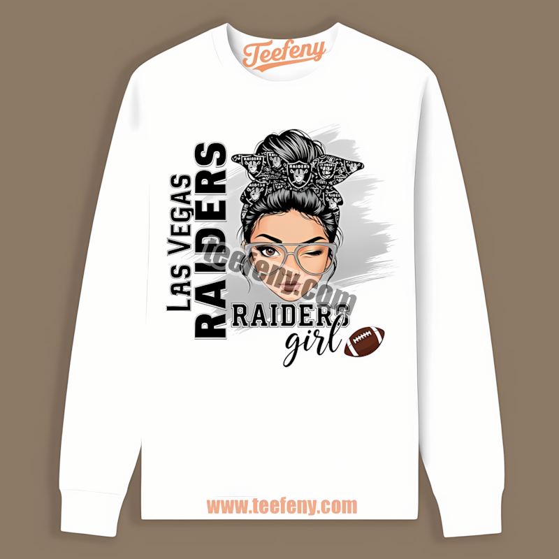 Las Vegas Raiders Girl Trendy Long Sleeve For Fan Las Vegas Raiders Girl Trendy Long Sleeve For Fan