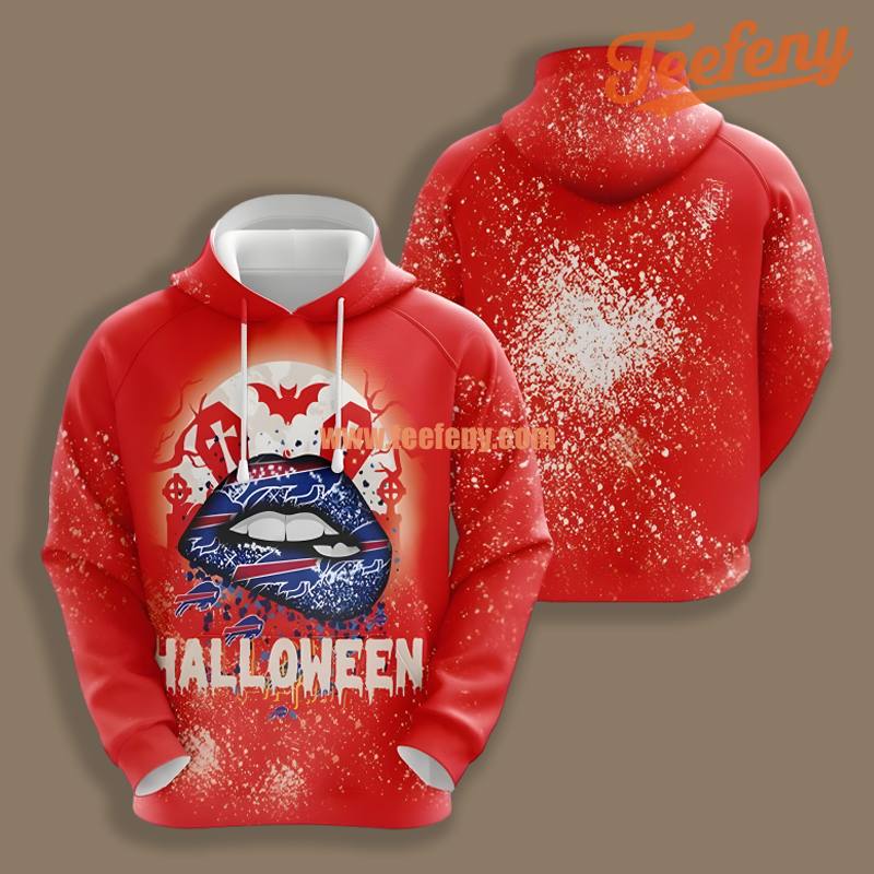 Lips Halloween Buffalo Bills Red 3D Shirt Print Hoodie