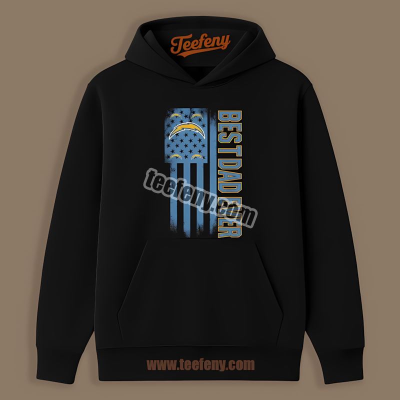 Los Angeles Chargers Best Dad Ever American Flag Classic Hoodie Los Angeles Chargers Best Dad Ever American Flag Classic Hoodie