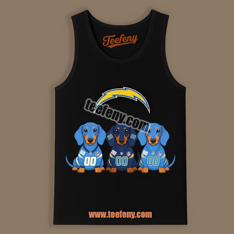 Los Angeles Chargers Dachshund Dog Lover Cotton Tanktop Los Angeles Chargers Dachshund Dog Lover Cotton Tanktop