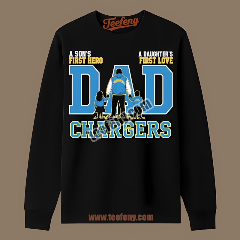 Los Angeles Chargers Dad Fathers Day Hero Family Classic Long Sleeve Los Angeles Chargers Dad Fathers Day Hero Family Classic Long Sleeve