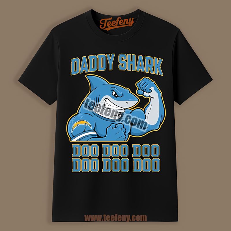 Los Angeles Chargers Daddy Shark Family Trendy Shirt