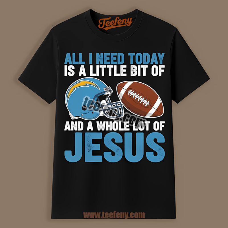 Los Angeles Chargers Football And Faith Jesus Regular Shirt