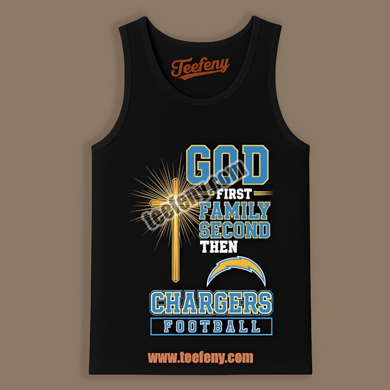 Los Angeles Chargers God Family Football Graphic Tanktop Los Angeles Chargers God Family Football Graphic Tanktop
