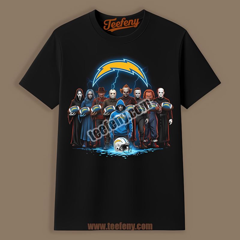 Los Angeles Chargers Halloween Horror Characters Adults Shirt